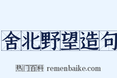 舍北野望造句是什么意思的图片